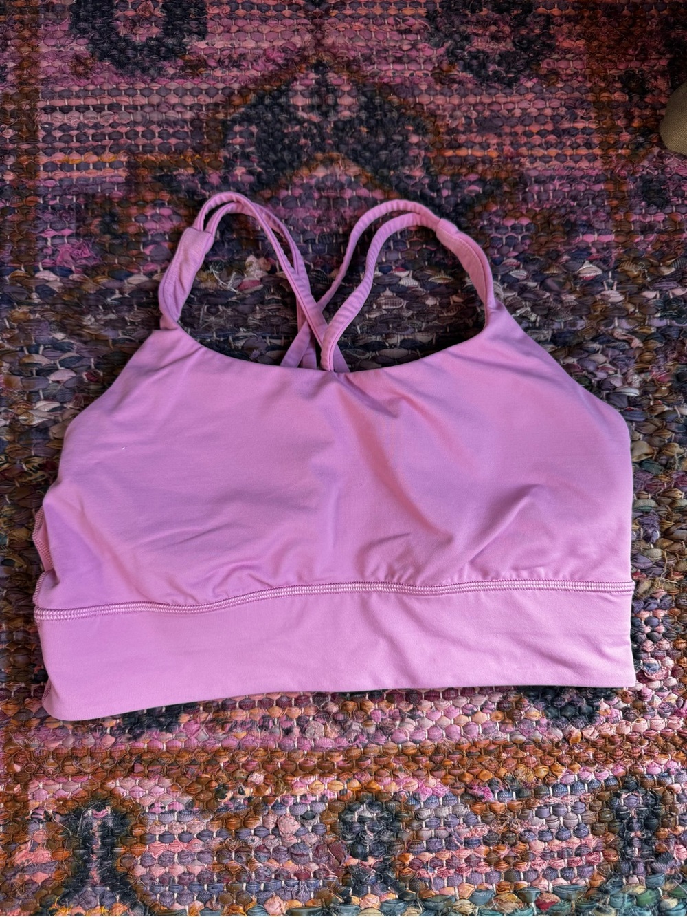 lululemon athletica Like a Cloud Long Line Pink Fruit Size 10 D/DD